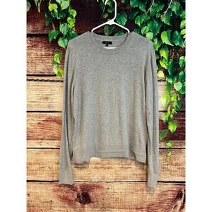 Quince Lightweight Cotton Cashmere Crewneck Sweater Heather Grey Men's XL